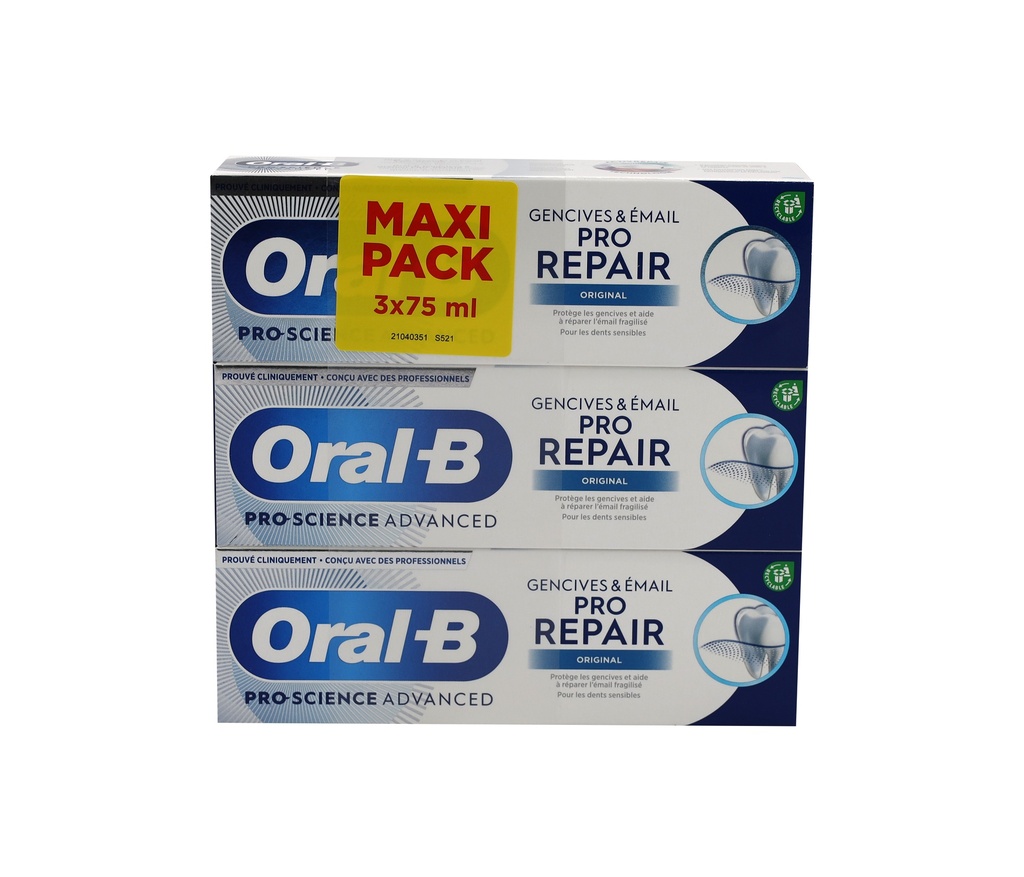 Oral-B Pro-Repair Zahnpasta 3x75ml Orginal