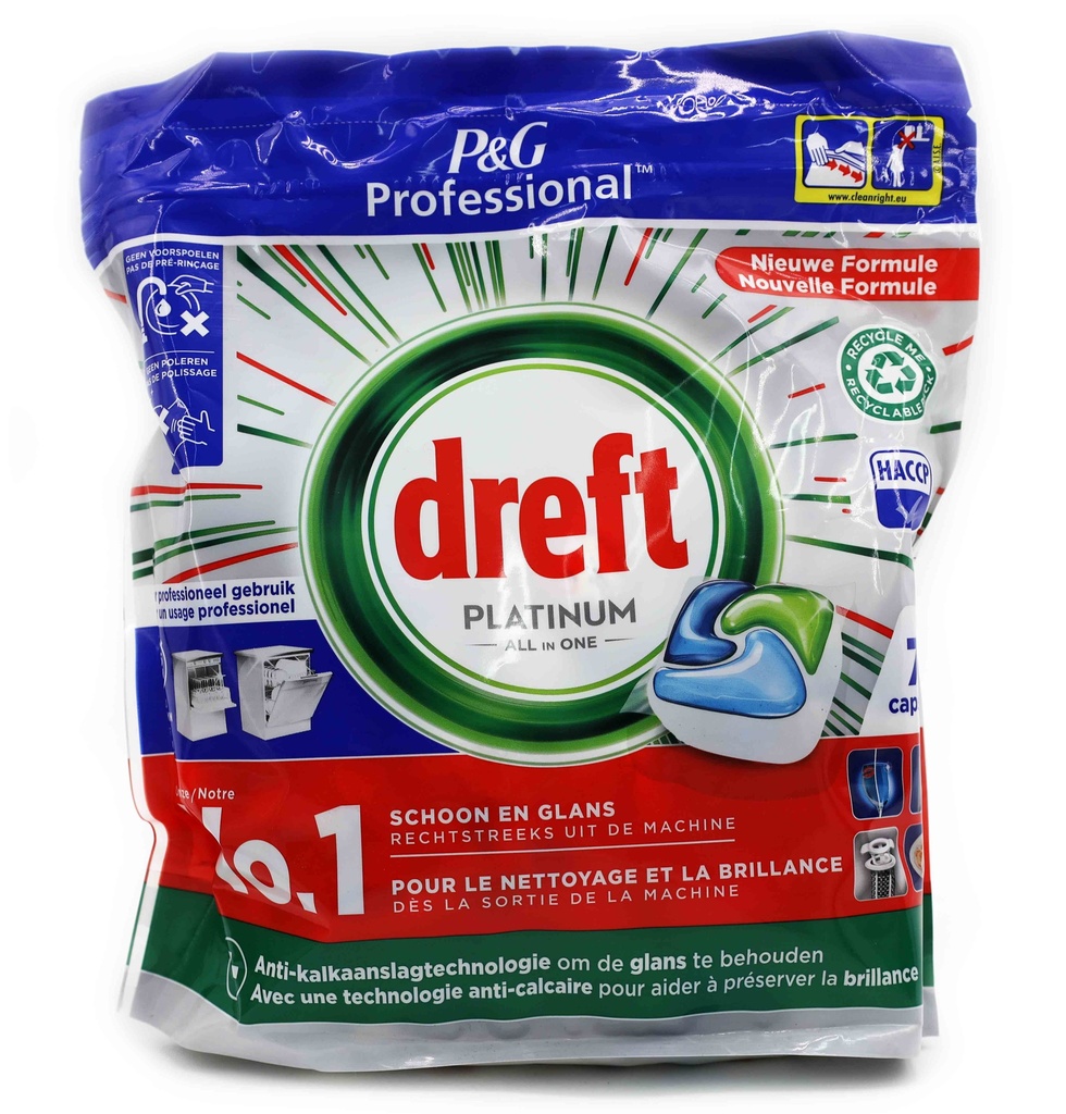 Dreft =(Fairy) Platinum Spülmaschinen-Caps 75Stück All in 1 Regular