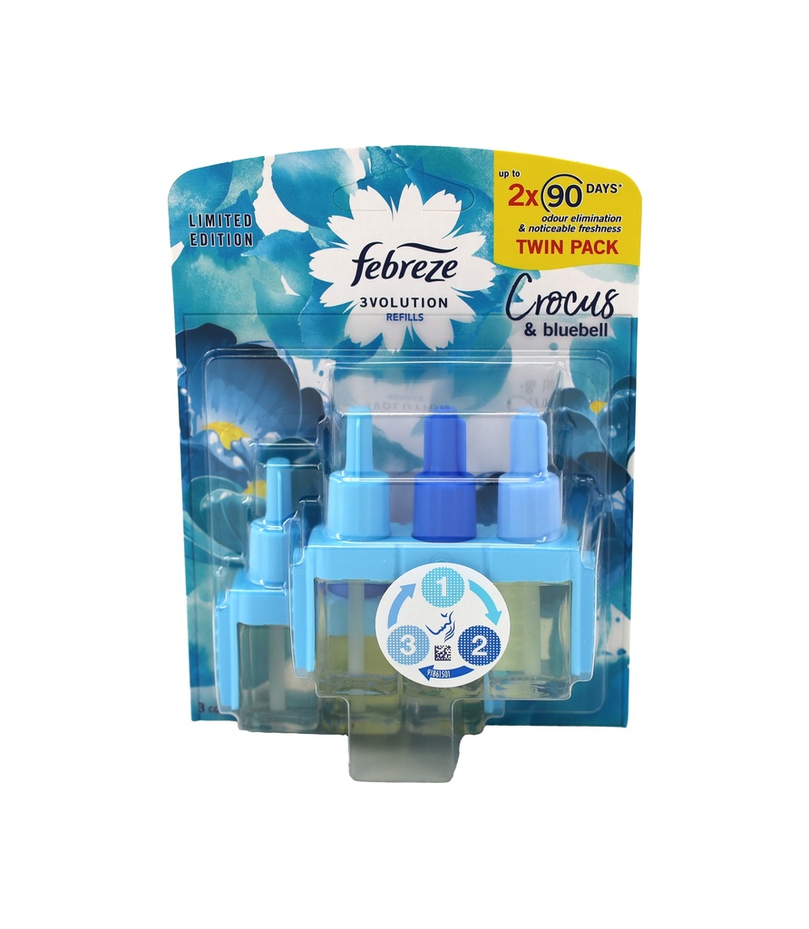 Febreze 3Volution Elektrischer Lufterfrischer Nachfüller 2x20ml Krokus & Bluebell