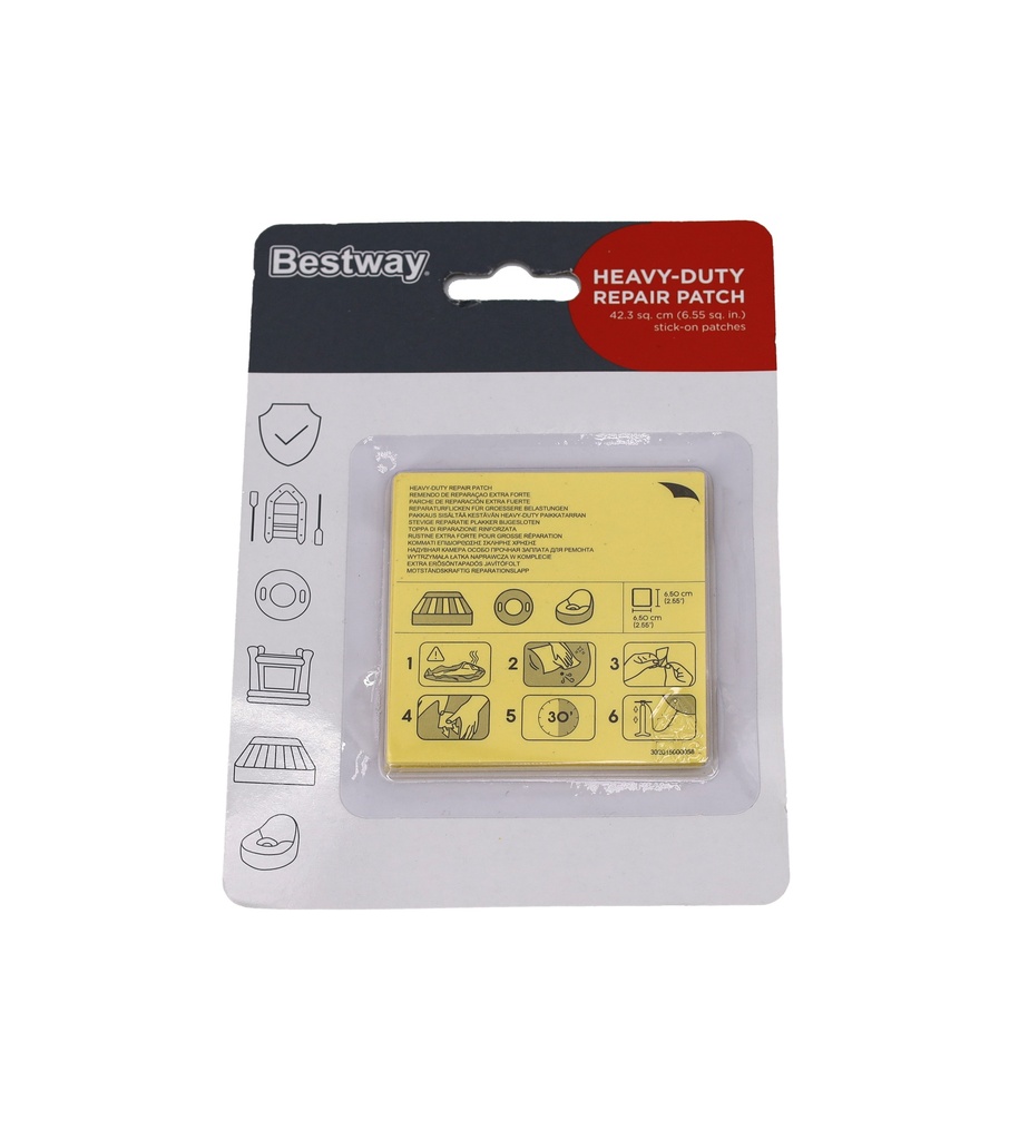 Bestway® Selbstklebende Reparaturflicken 6,5 x 6,5, cm 10 Stück