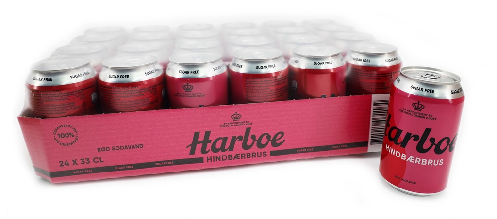 Harboe Hindbær Light 24x330ml Can