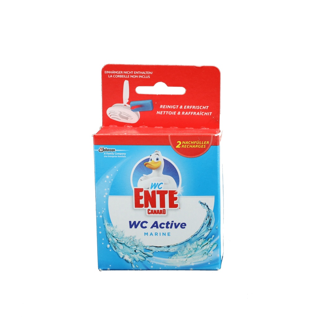 WC-Ente WC Block 2x40g 3-in-1 Nachfüllpackung Active Marine