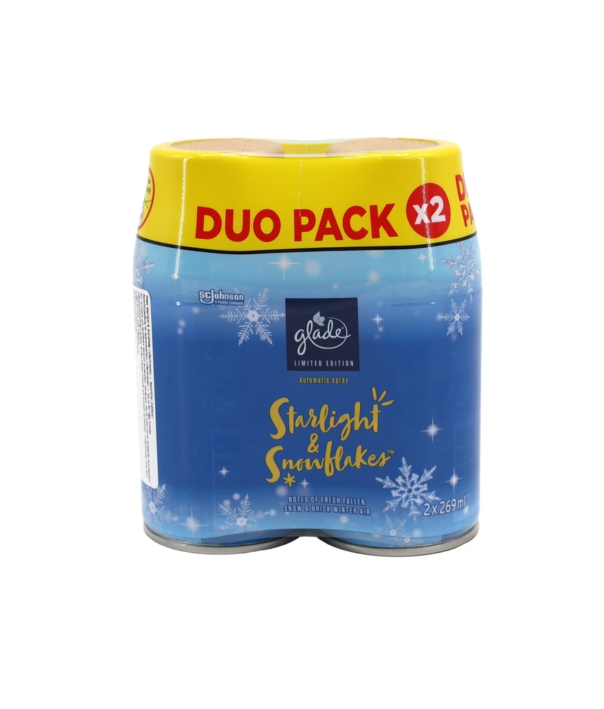 Glade Automatisches Raumspray (Doppelpack) Nachfüller Starlight & Snowflake 2x269ml 