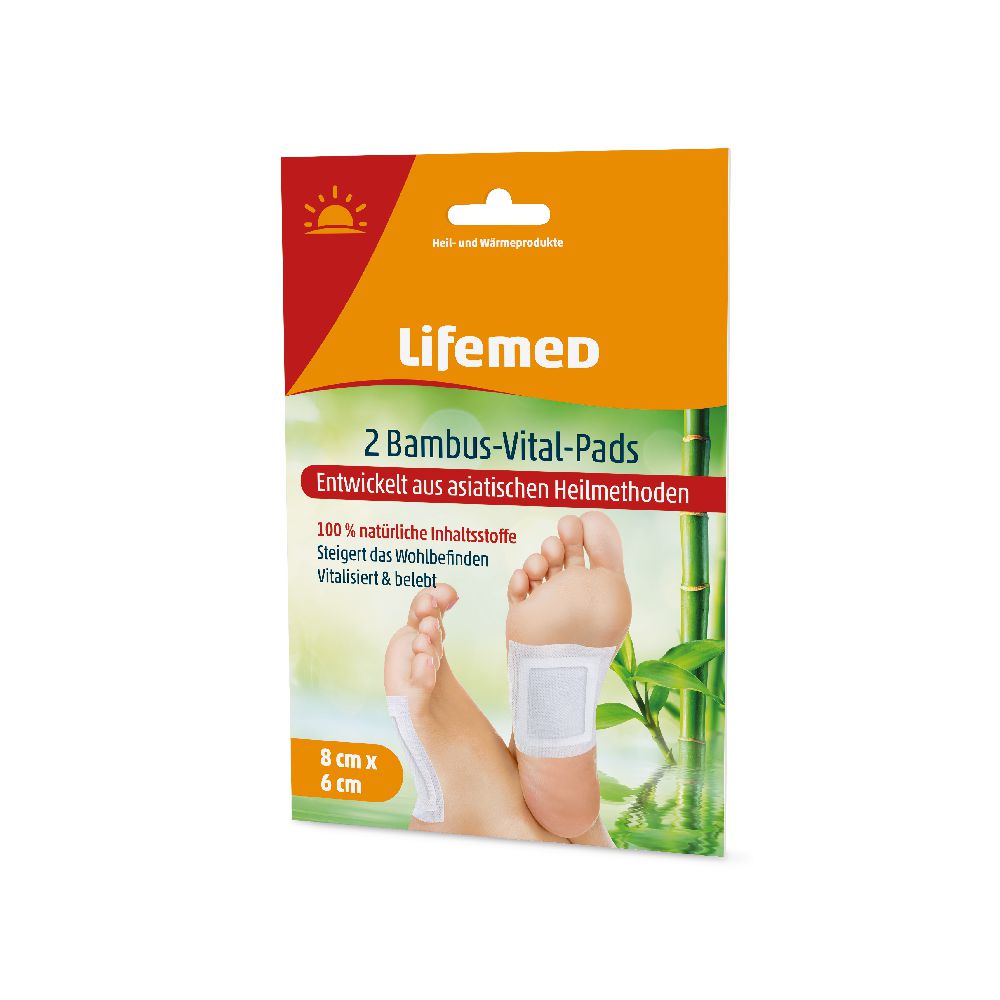 Lifemed Bambus-Vital Pads 8 cm x 6 cm weiss, 2er