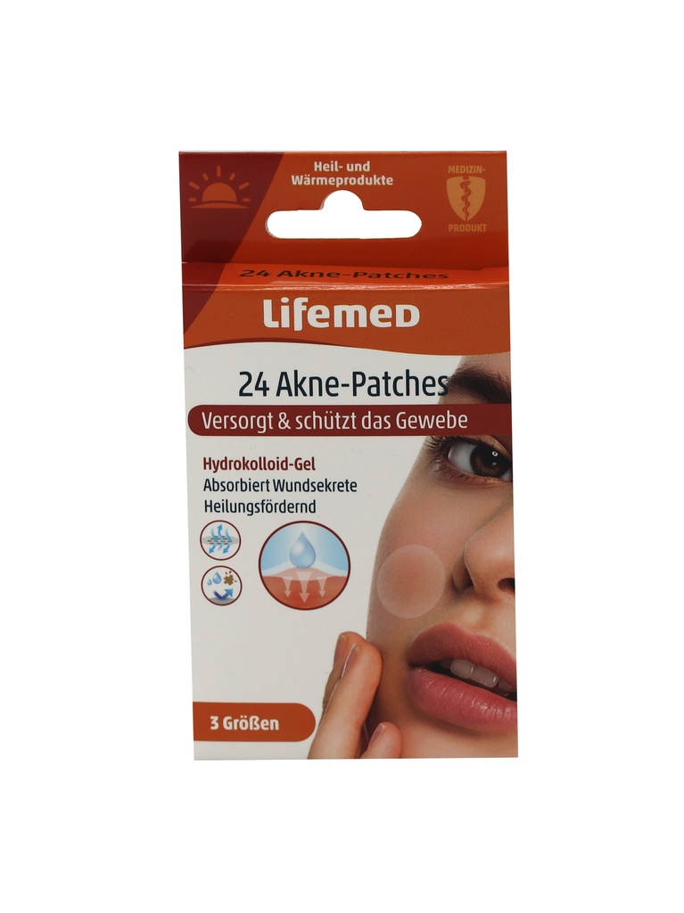 24 "Lifemed" Akne-Patches transparent 3 Größen