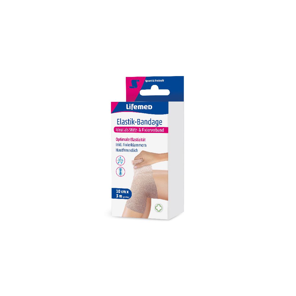 Lifemed Elastik-Bandage 3 m x 10 cm hautfarben. 