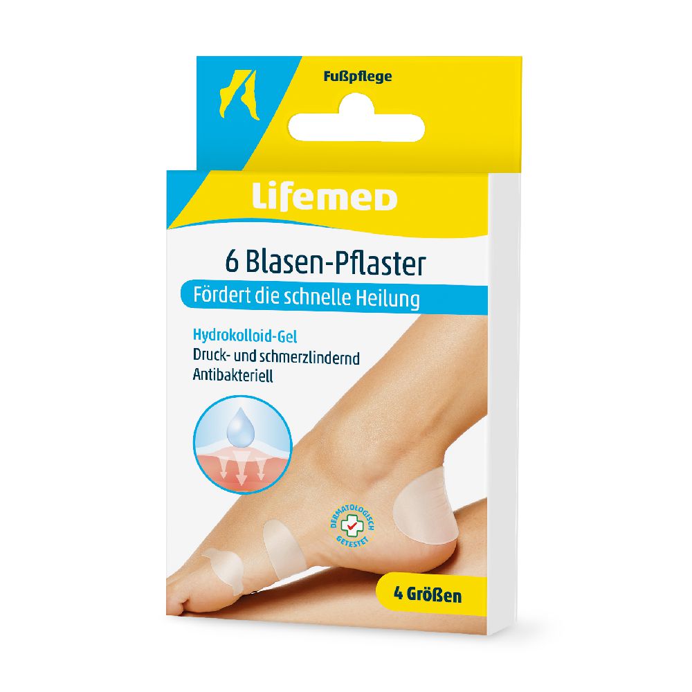 Lifemed Blasen-Pflaster transparent 4 Größen, 6er.