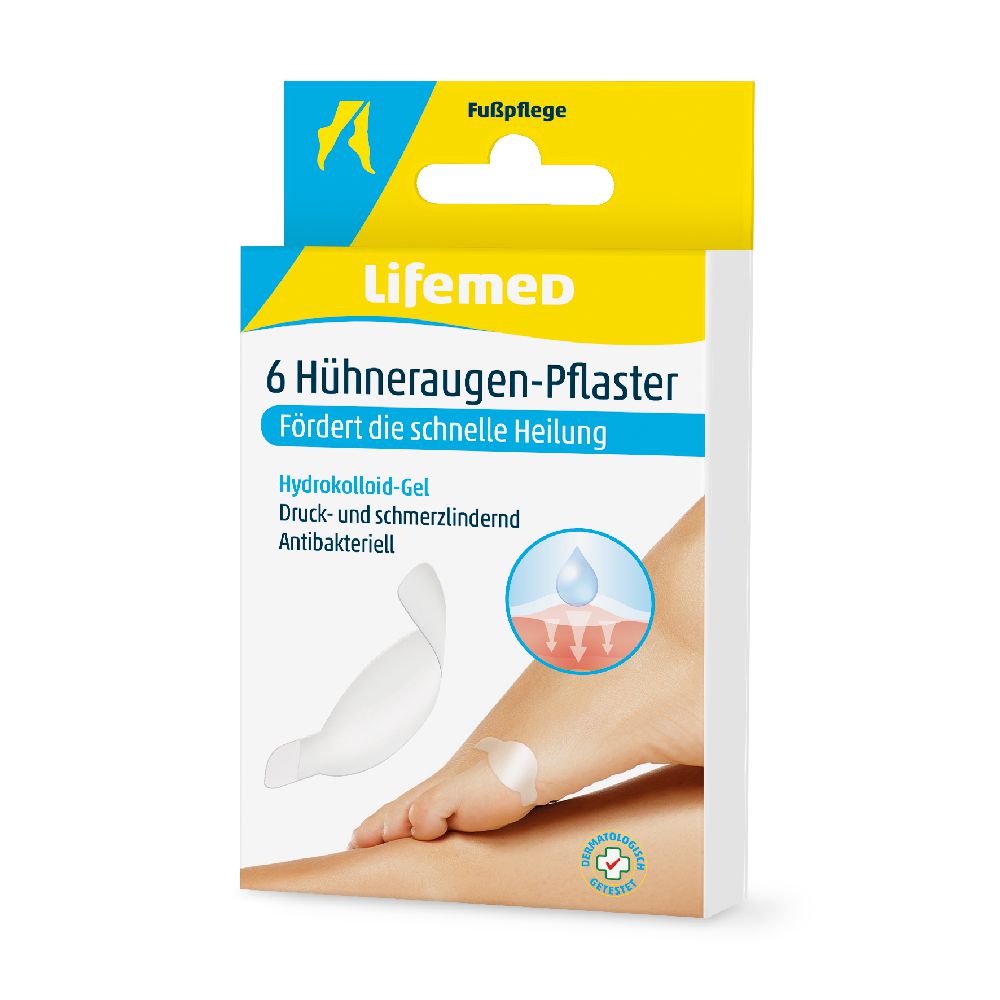 Lifemed Hühneraugen-Pflaster  4,5 cm x 2,2 cm transparent, 6er.