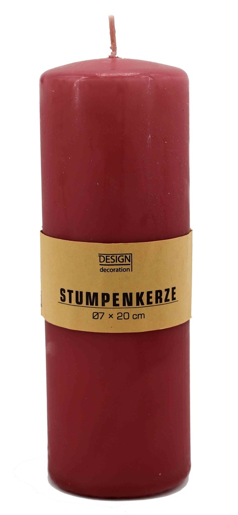 Stumpenkerze Ø 7x20 cm altrosa