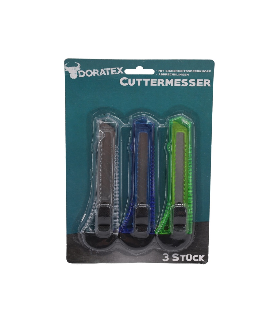 Cuttermesser Universal transparent, 3er