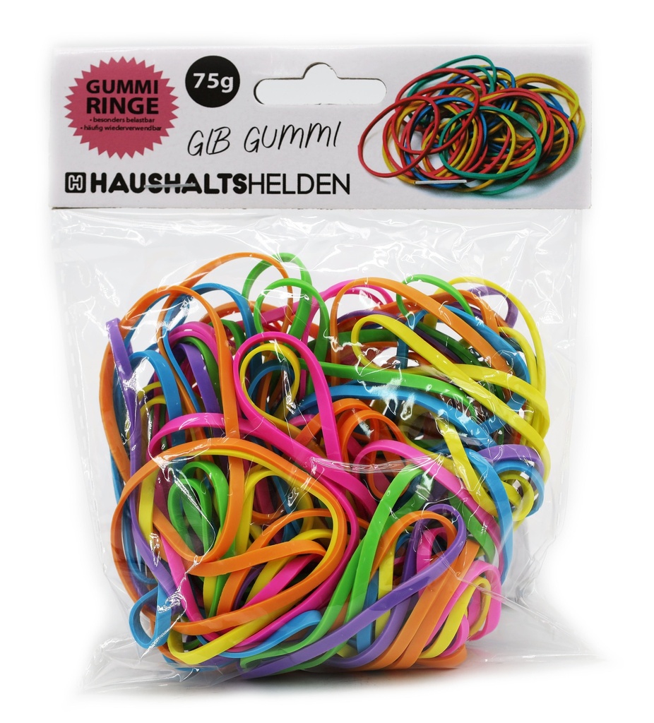Haushalts- und Bastelgummies, bunt, 75g