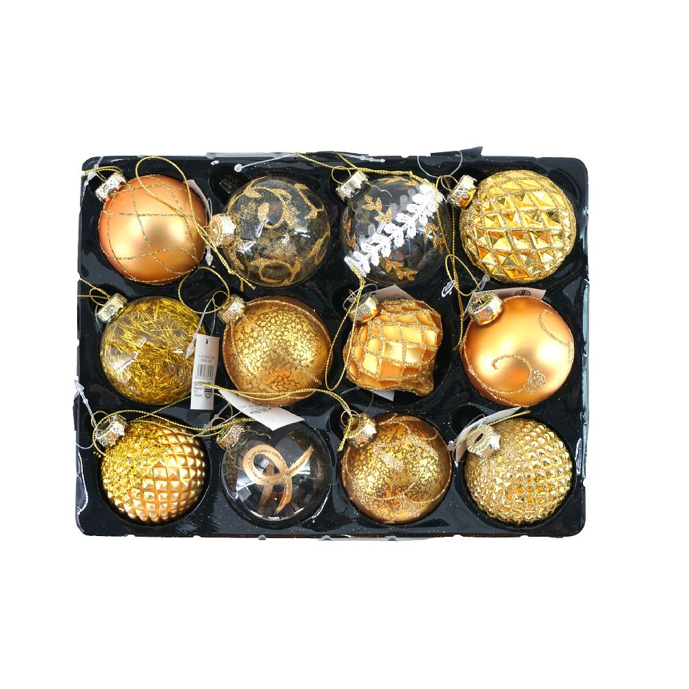 Weihnachtskugeln Glas "Deluxe" Ø 6cm