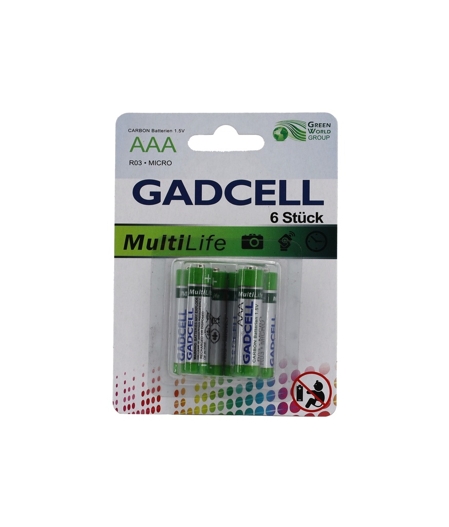 Batterie R03P/AAA "Gadcell", 6er