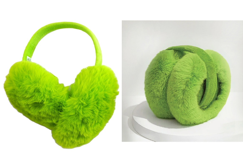 Ohrenschützer Festtags-Muffel | Einheitsgröße | Flauschig weich | Grün | Lustiges Anti-Weihnachten-Accessoire für Weihnachtsmuffel & Winter-Freunde mit Humor