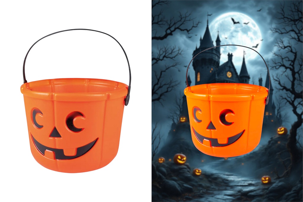 Sammeleimer "Kürbis" 18,5x13,5cm