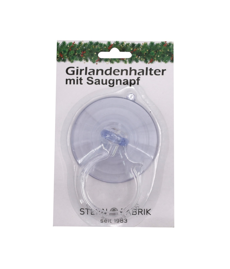 Girlandenhalter mit Saugnapf, 11x10x3cm