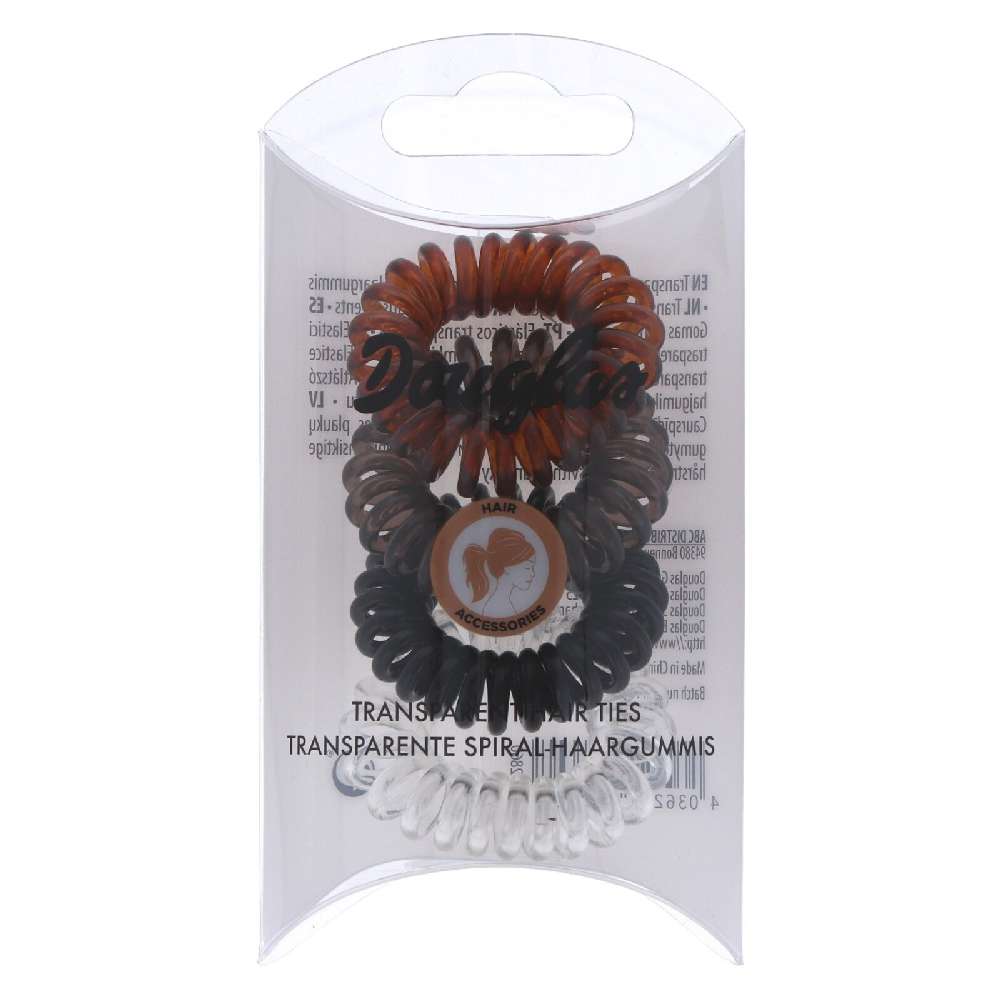 Douglas Haargummi 4Stück Spiral Transparent