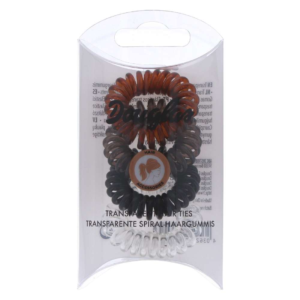 Douglas Haargummi 4pcs Spiral Transparent