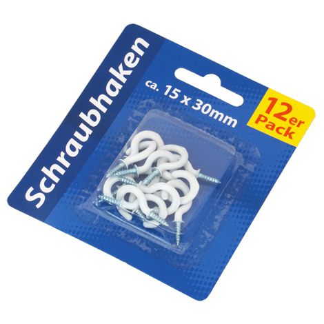 Schraubhaken, 12er Pack