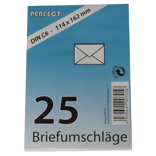 Briefumschläge C6, 25 Stück