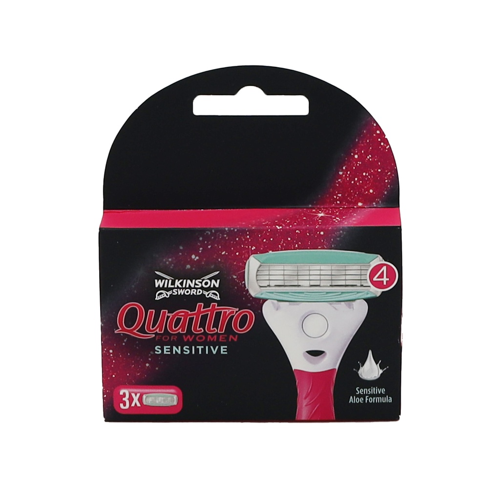 Wilkinson Quattro for Women Sensitive Rasierer 3 Stück