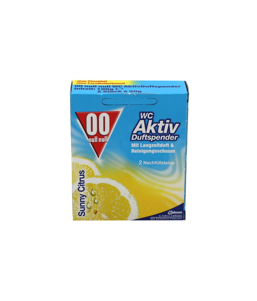 00 Null Null WC Aktiv Nachfüller Duftspender Sunny Citrus 2x50g