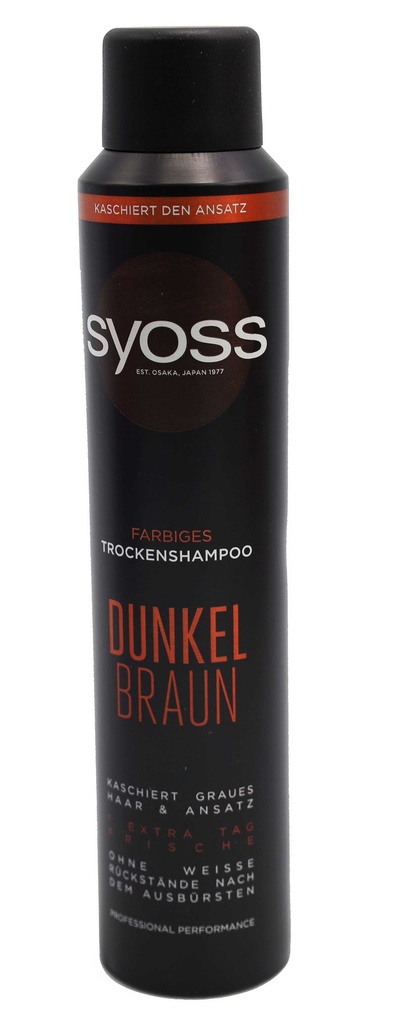 Syoss farbiges Trockenshampoo Dunkel Braun 200ml