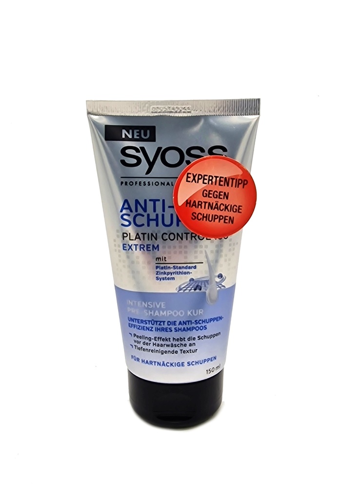 Syoss Tube Platin Control 100 extrem Intensive Pre Anti Schuppen 150ml 