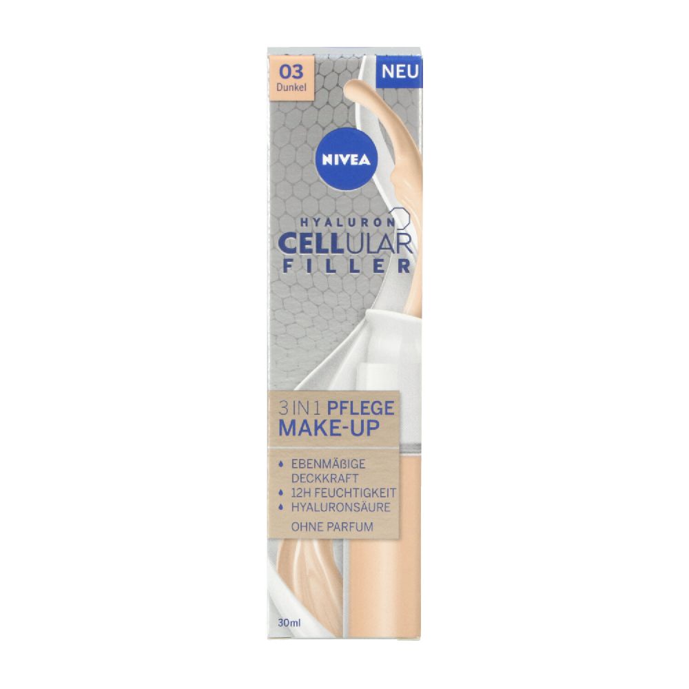 Nivea Hyaluron Cellular Filler 3in1 Pflege Make-Up Dunkel 30ml