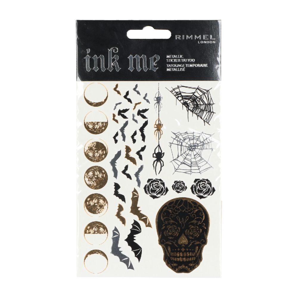 Rimmel London Ink Metallic Sticker Tattoo Totenkopf&Fledemäuse