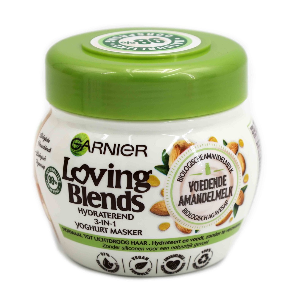 Garnier Loving Blends Haarmaske 300ml 3-in-1 Jar Almond&Agave