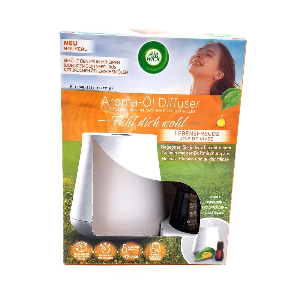 Air Wick Lufterfrischer Aroma-Öl Diffuser Starter Set Lebensfreude