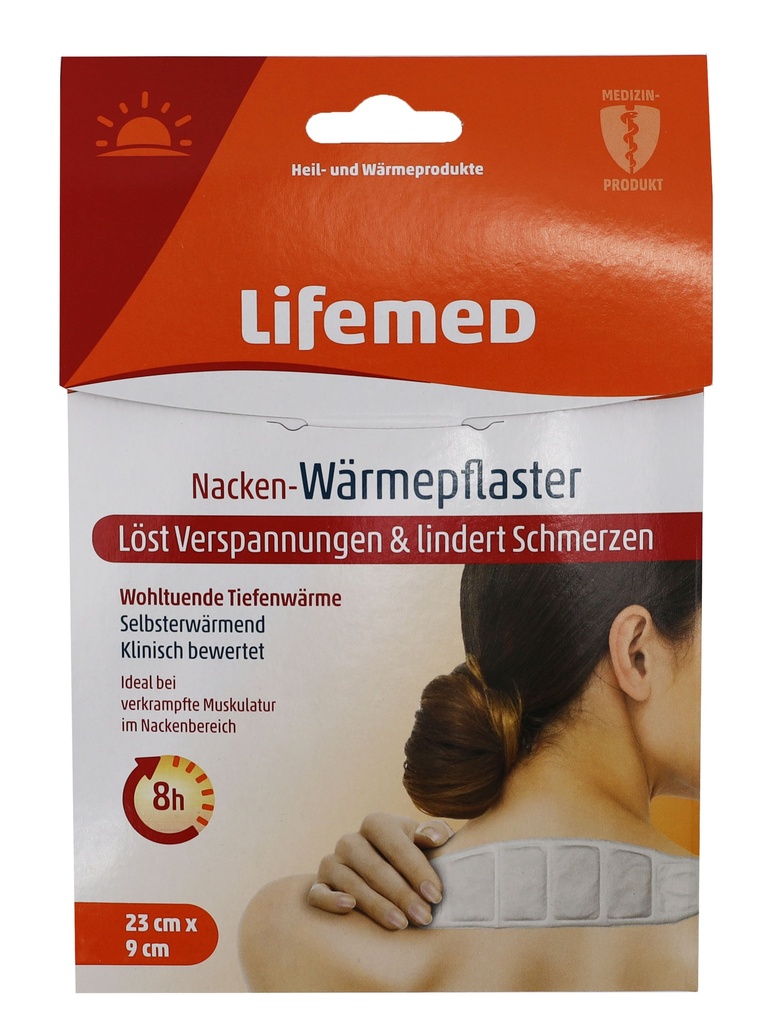 Lifemed Nacken-Wärmepflaster 23 cm x 9 cm weiss