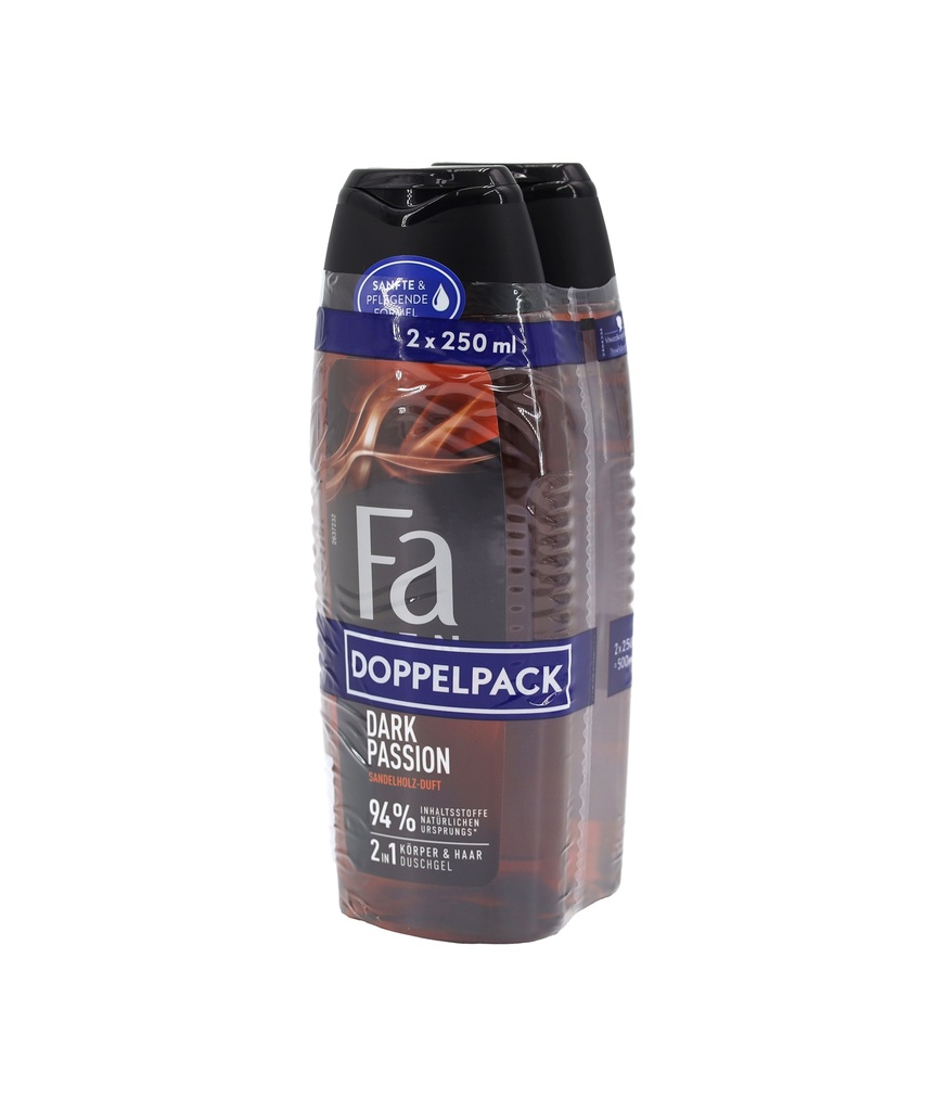 Fa Dusche 2x250ml Men Dark Passion