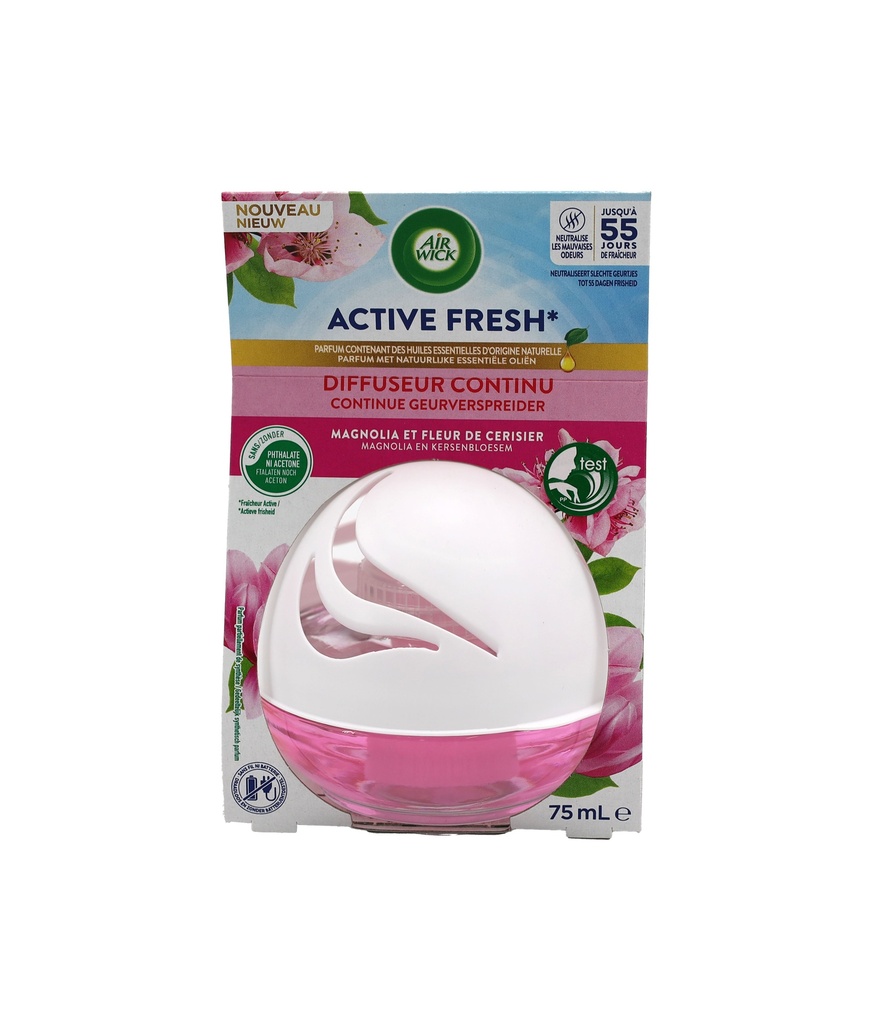 Air Wick Active Fresh Bad & Kleine Räume Deco Sphere Magnolie & Cherry Blossom  75ml