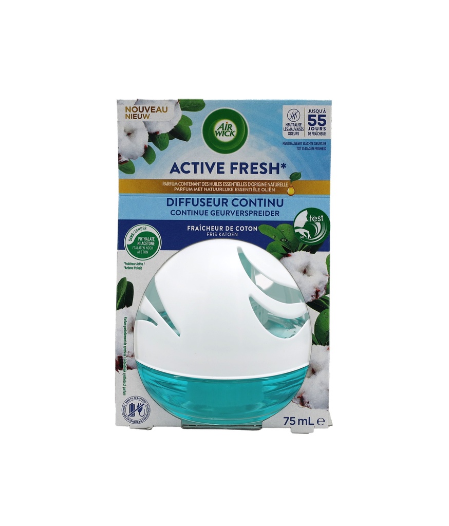 Air Wick Active Fresh Bad & Kleine Räume Deco Sphere Fresh Cotton 75ml