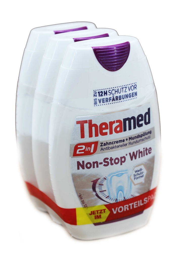 Theramed 2 in 1 Non-Stop White 3x75 ml