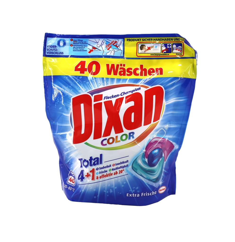 Dixan Colorwaschmittel 4in1 Extra Frische Caps 40WL