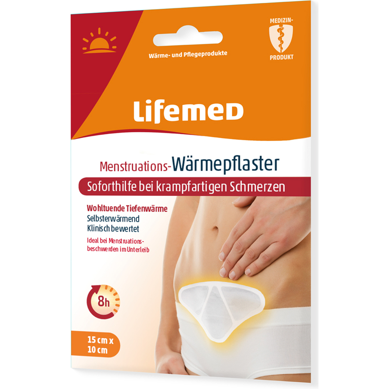 Lifemed Menstruations-Wärmepflaster, 100 x 150 mm, weiß (99351)