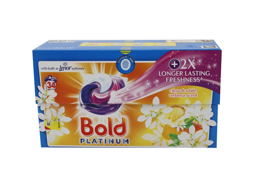 Bold PLATINUM (Lenor) All-in-1 Pods Citrus & Verbena 34WL