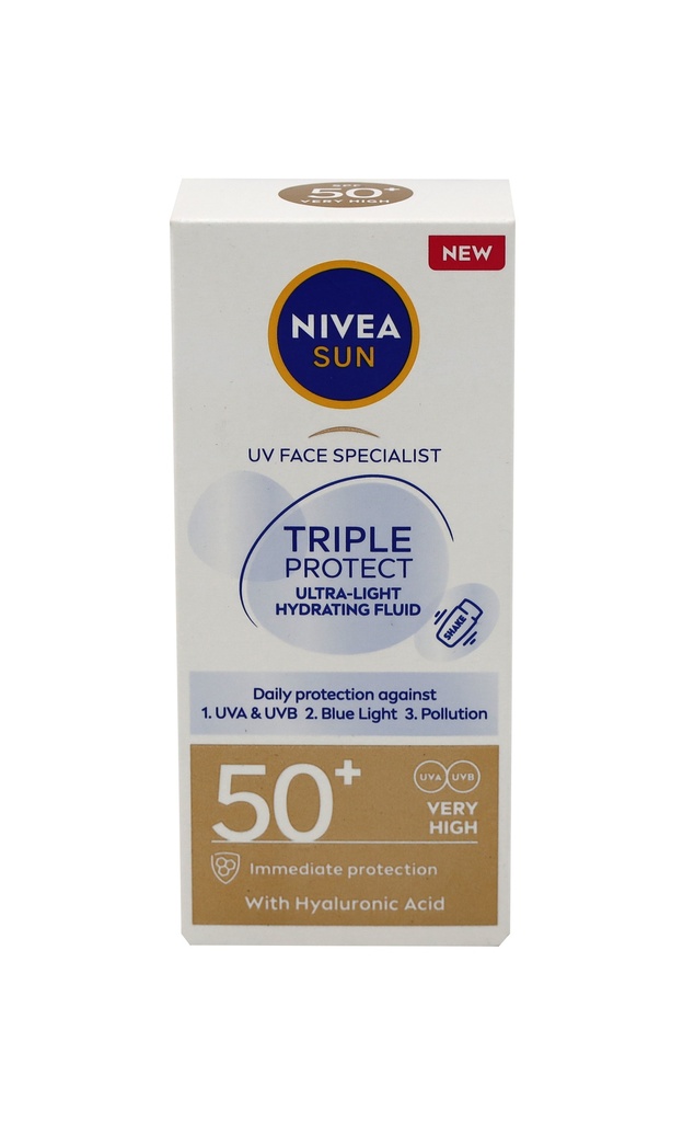 NIVEA Sun UV Face Specialist Triple Ultraleichtes Feuchtigkeitsfluid LSF 50+ 40 ml