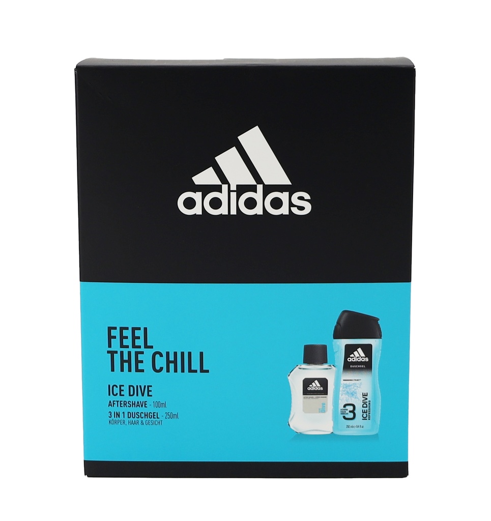 Adidas GeschenkSet Ice Dive - Duschgel 250ml + Aftershave 100ml