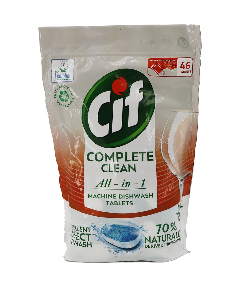 Cif Complete Clean ALL-in-ONE Geschirrspüler Tabs Regular 46WL