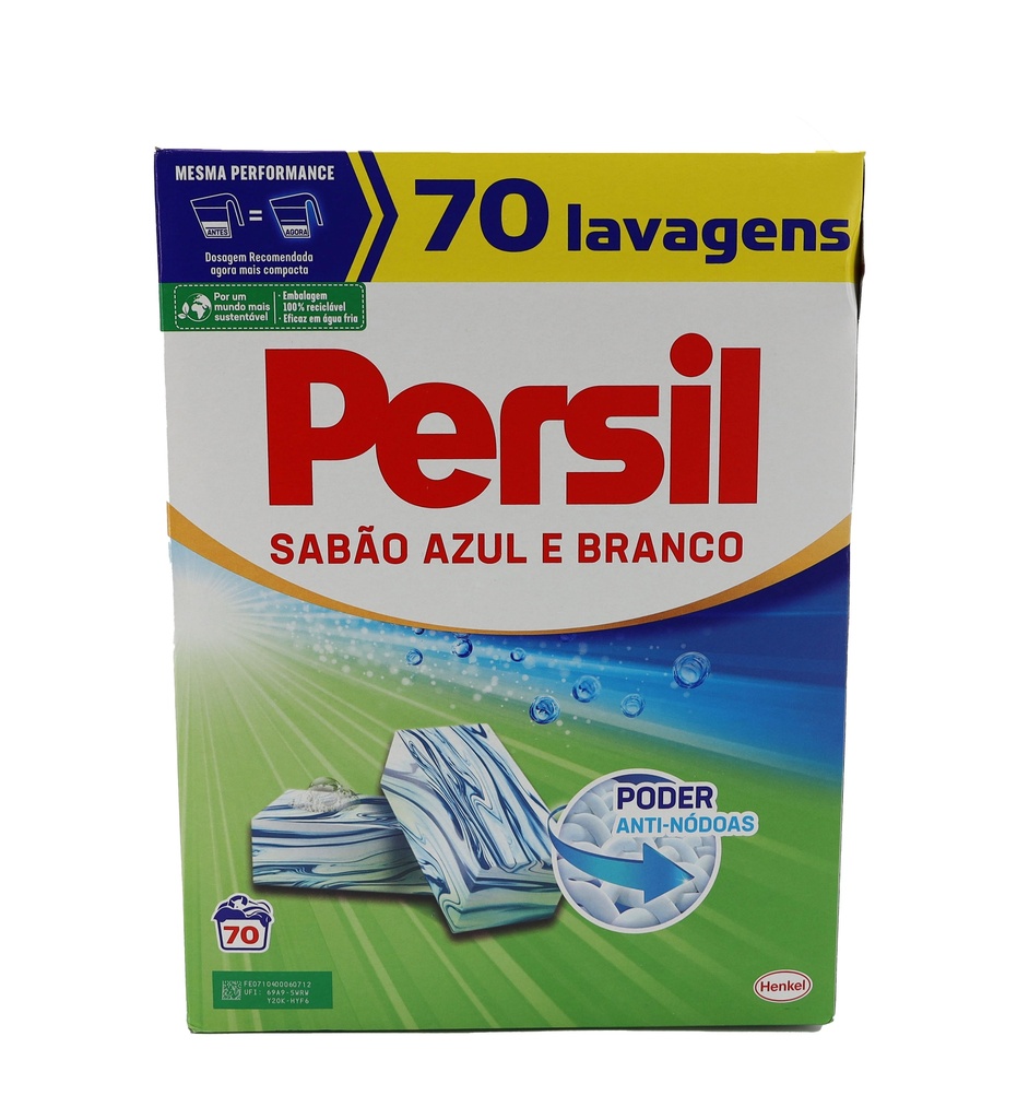 Persil Pulver Universal Blaue & Weiße Seife 70WL aus Italien