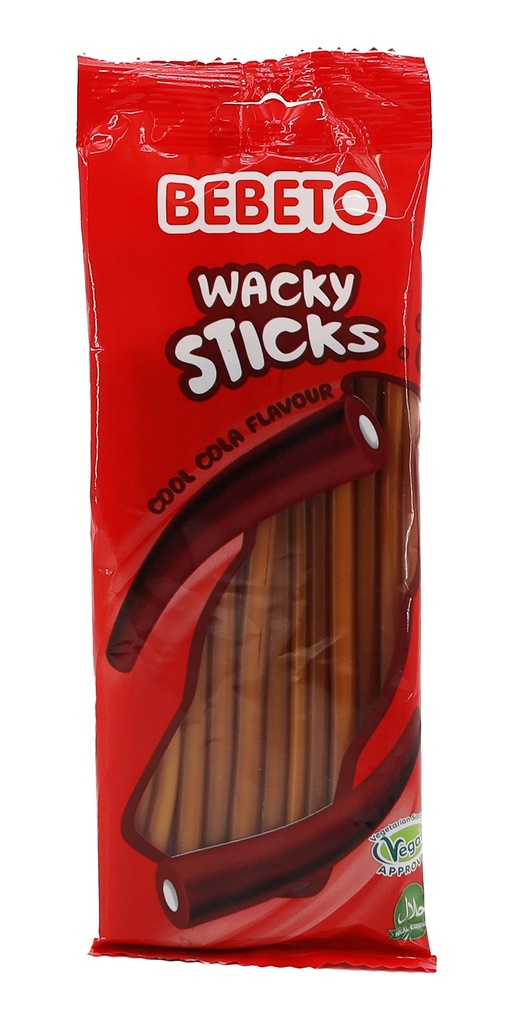 Bebeto 180g Wacky Sticks Cool Cola