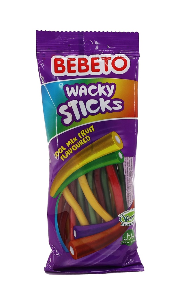 Bebeto 180g Wacky Sticks Cool Mix Fruit