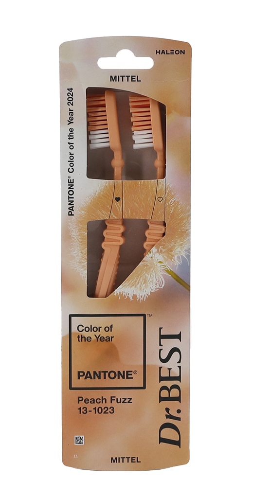 Dr. Best Zahnbürste 2Stück Design Edition "Color Of The Year" Medium