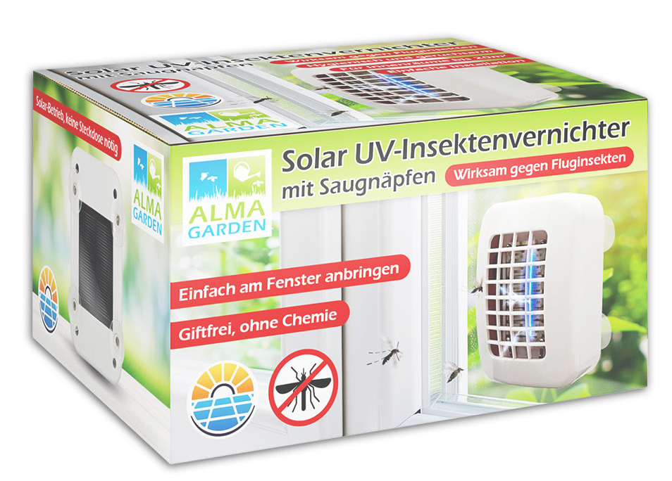 Insektenvernichter Solar mit Saugnäpfen, 10,5 cm