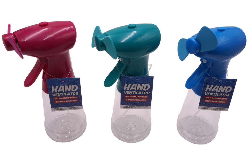 Handventilator Sprühventilator 22,5x10,5x8cm, batteriebetrieben