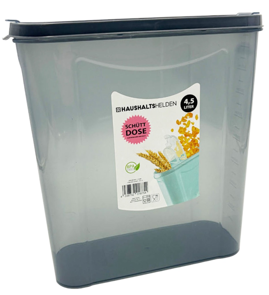 Frischhaltebox Schüttdose, 4,5 Liter, grau